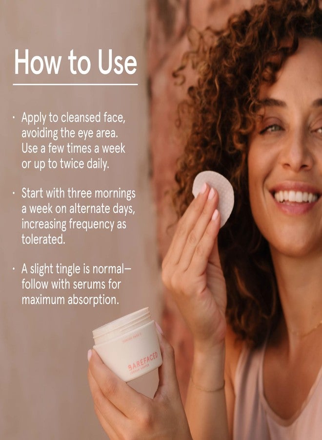 Barefaced Glow Peel Pads (60 Count) - Deep Exfoliating Face & Body Pads with 15% Glycolic Acid, Squalane & Vitamin E - Smooths Texture, Reduces Breakouts & Fine Lines - Image 4