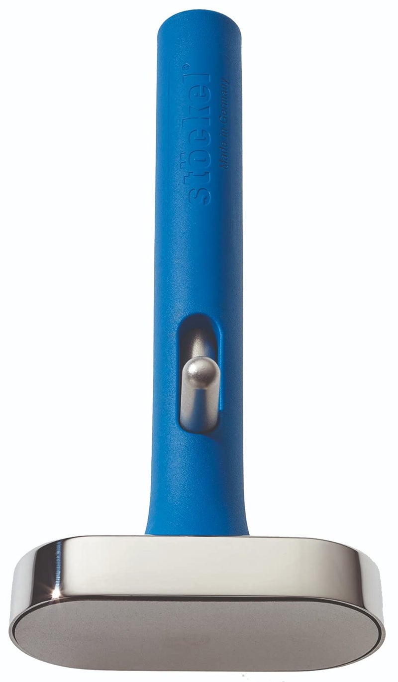 StÃ¶ckel Falafel Maker Stainless steel 18/10, Oval Bowl, Blue Plastic Handle, Demountable for Easy Cleaning - Image 1