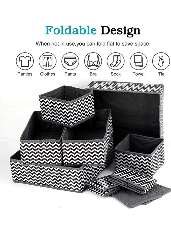 6 Piece Portable Foldable Closet Organizer Underwear Basket Cubes Containers for for Bedroom, Closet and Blankets Organization - Image 2