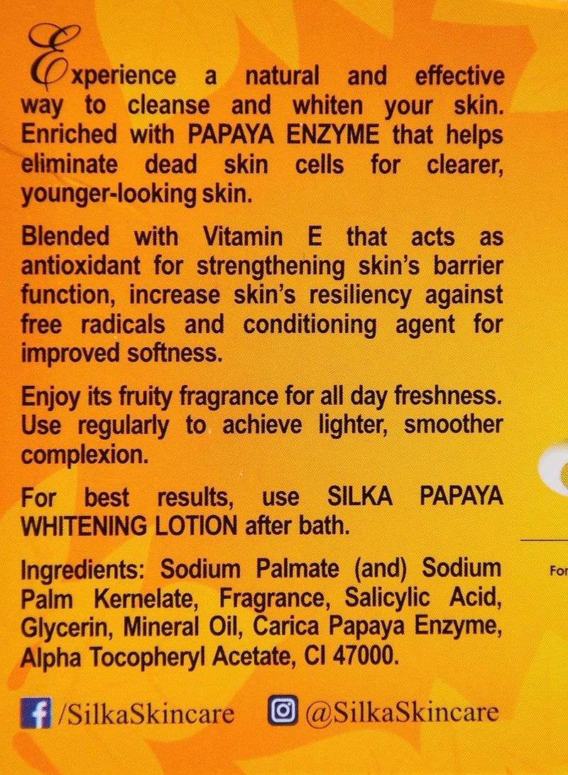 Silka Papaya With VitaRich Actives  Whitening Soap x3  - Image 4