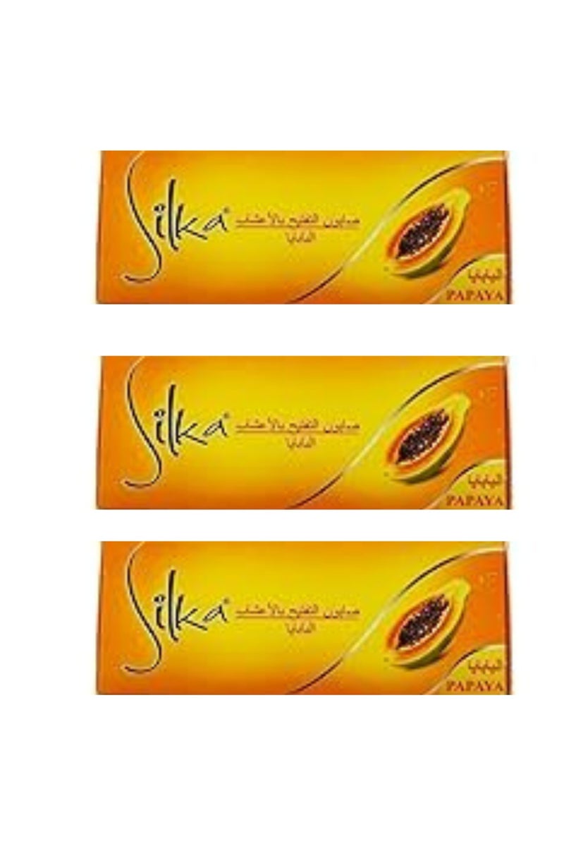 Silka Papaya With VitaRich Actives  Whitening Soap x3  - Image 1
