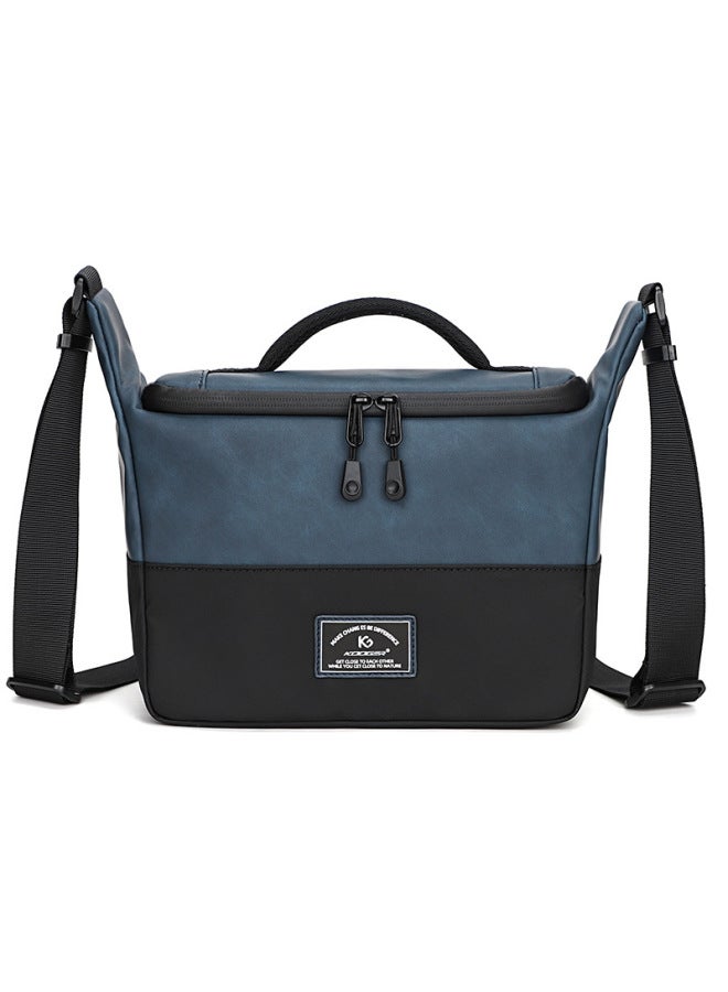 Portable Shoulder Digital Camera Bag Crossbody Large Capacity Storage Bag Mobile Power Headset Storage Bag-Color:10067 Blue  - Image 1