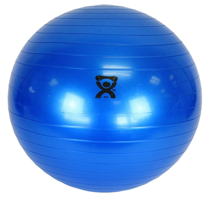 CanDo Inflatable Exercise Ball - Blue 11.8", Durable Extra Thick Non-Slip Stability Ball for Core Workouts, Yoga, Pilates, Active Seating, Physical Therapy, Pregnancy, Home Gym, Flexibility - Image 4