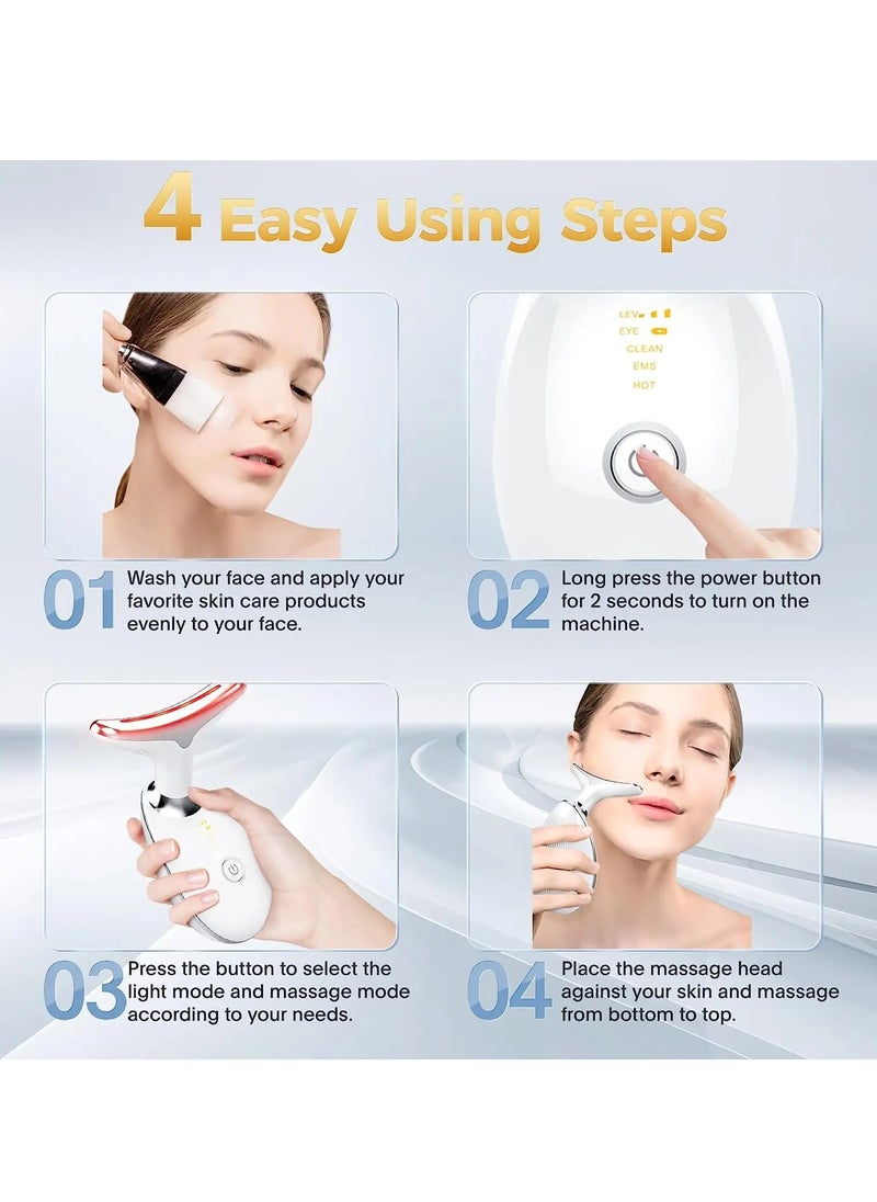 Prime by javaudan Premium 7 Color Face Massager Beauty Machine, Double Chin Therapy Facial Lifting Vibration Neck Firming Massager for Women Men Anti-Wrinkle Remove Fine Lines Neck Skin Tightening Face Lifting Machine  - Image 2