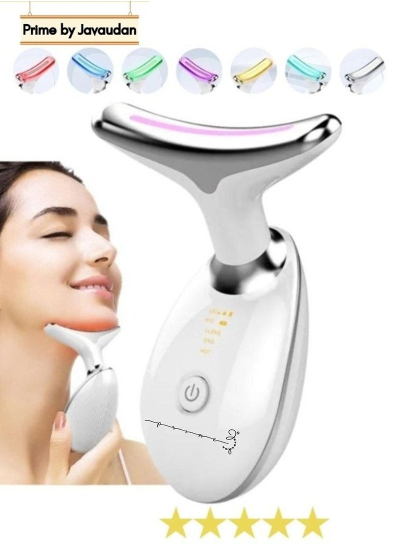 Prime by javaudan Premium 7 Color Face Massager Beauty Machine, Double Chin Therapy Facial Lifting Vibration Neck Firming Massager for Women Men Anti-Wrinkle Remove Fine Lines Neck Skin Tightening Face Lifting Machine  - Image 1