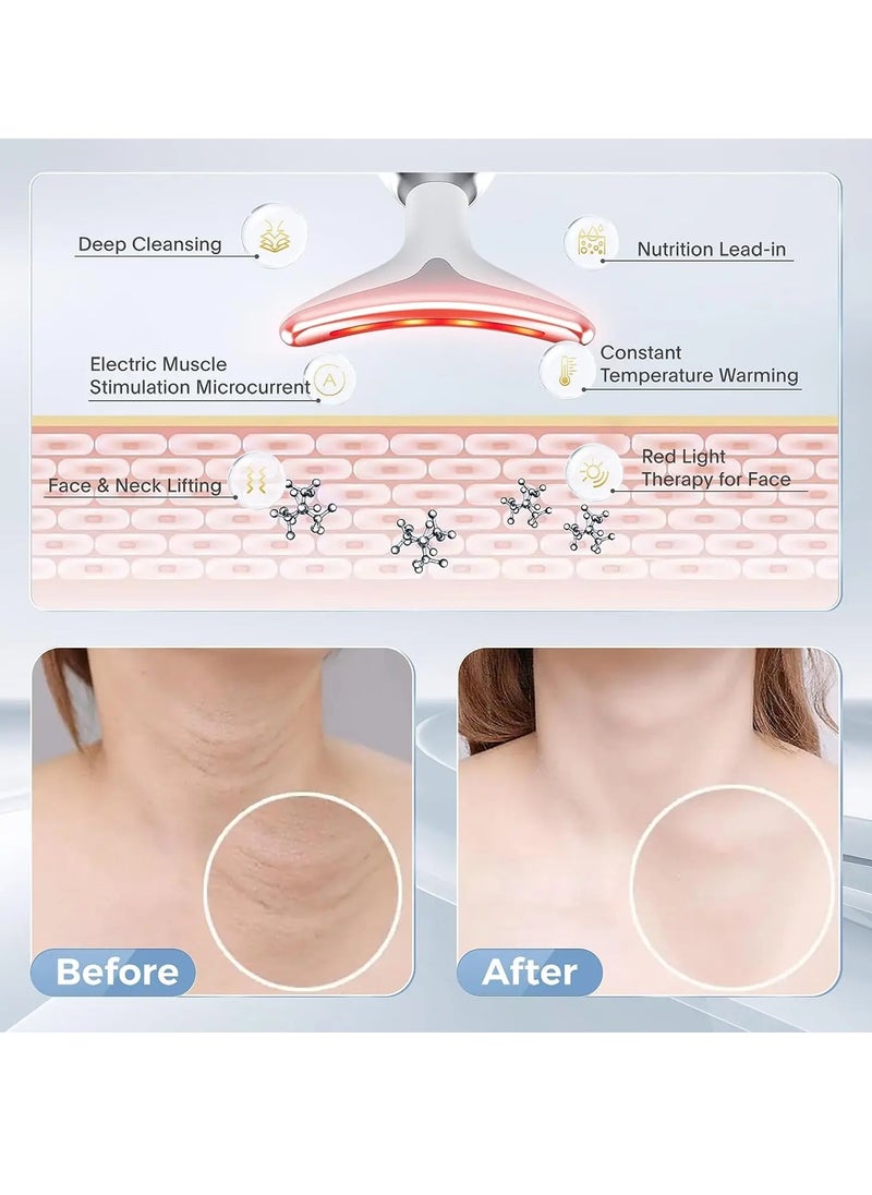Prime by javaudan Premium 7 Color Face Massager Beauty Machine, Double Chin Therapy Facial Lifting Vibration Neck Firming Massager for Women Men Anti-Wrinkle Remove Fine Lines Neck Skin Tightening Face Lifting Machine  - Image 5