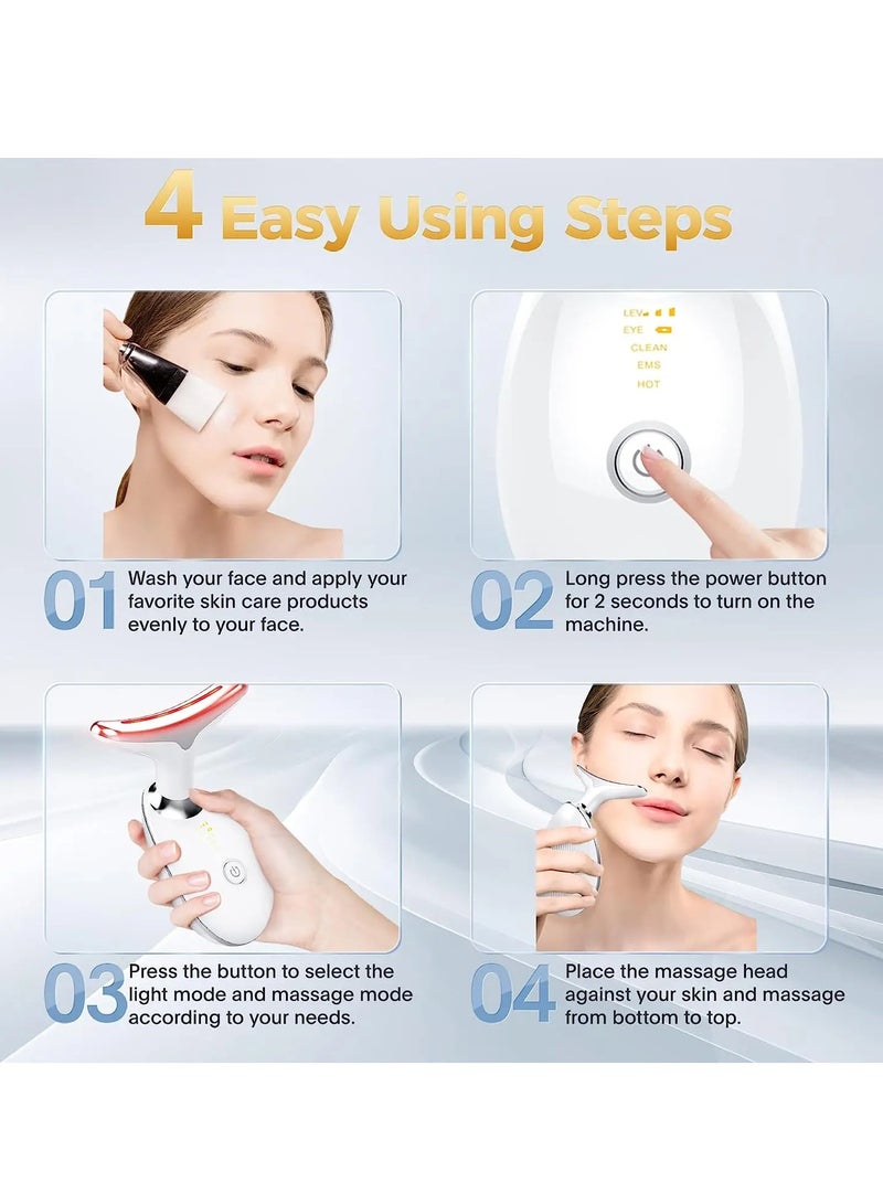 Prime by javaudan 7-Color LED Photon Neck Massager – Anti-Wrinkle Vibration Therapy Device for Neck Firming, Double Chin Lifting, and Skin Tightening  - Image 2
