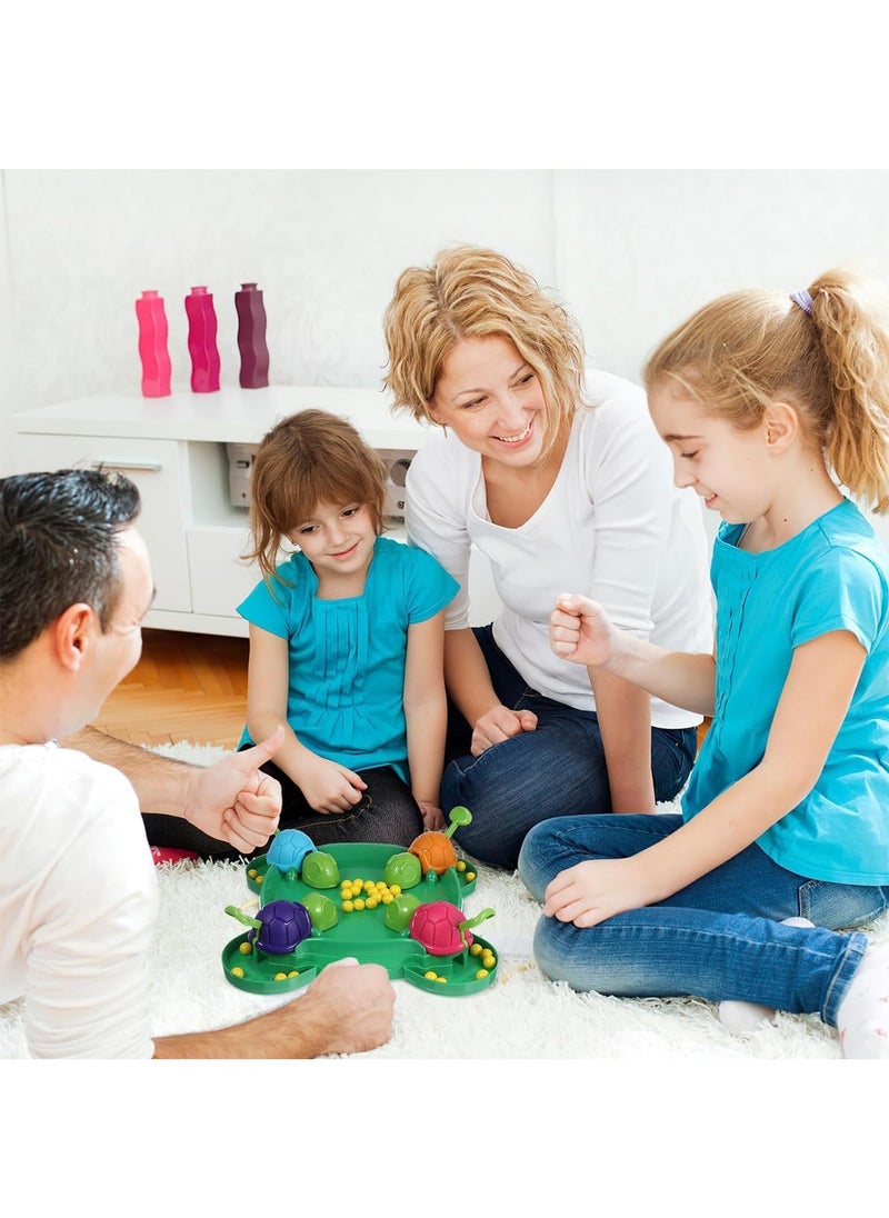 Turtle game: Turtle eats beans board bead game set 4 player bead game interactive kid montessori early educational. With the funny tortoise shape design and funny design, play with the children.