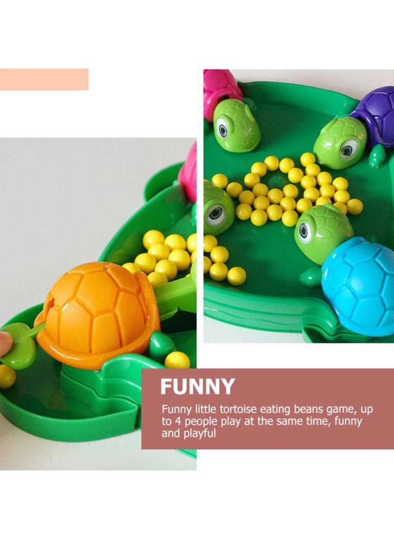 Turtle game: Turtle eats beans board bead game set 4 player bead game interactive kid montessori early educational. With the funny tortoise shape design and funny design, play with the children.