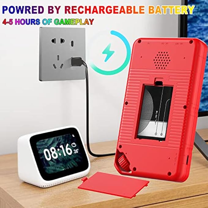 PORTABLE GAMES CONSOLE FOR CHILDREN ADULTS BUILT IN 220 WITH 16BIT EDUCATION CLASSIC VIDEO GAMES PLUG & PLAY AND 3.0 INCH LCD SYSTEM CONSOLES BIG BIRTHDAY SCREEN AND CHRISTMAS GIFT BLUE - Image 5