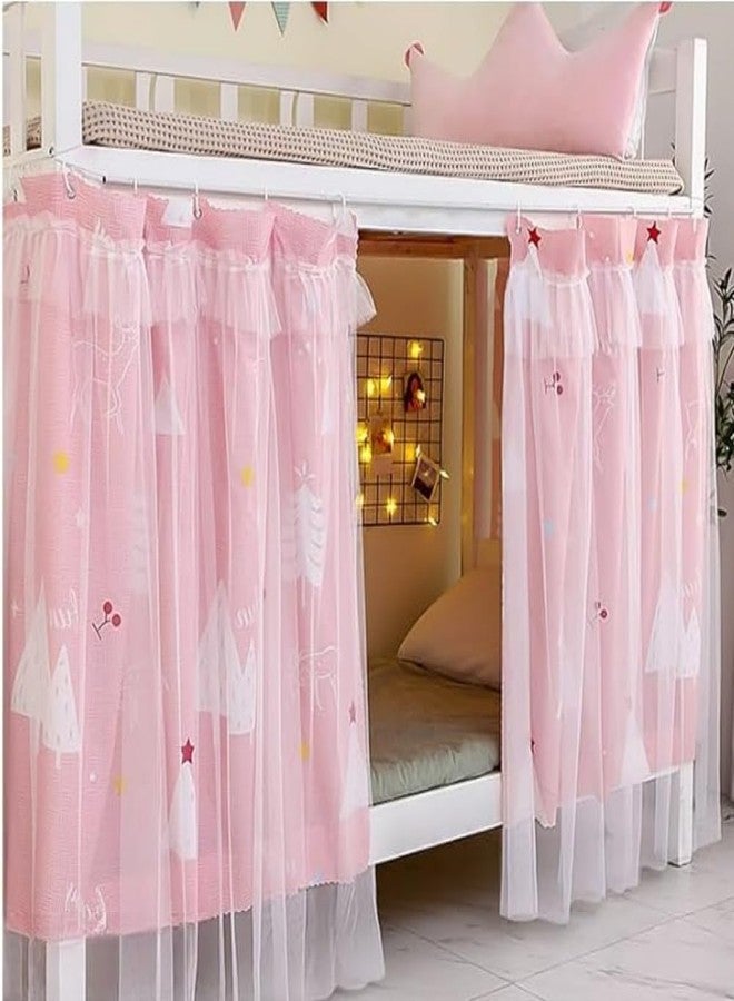 Ibluelover 2 Panels Dorm Bed Drapes Dustproof Single Sleeper Bed Cutain Breathable Bunk Bed Tent Curtains Bed Canopy Mesh Blackout Privacy Bed Curtain Cloth for Single Bed Twin - Image 1