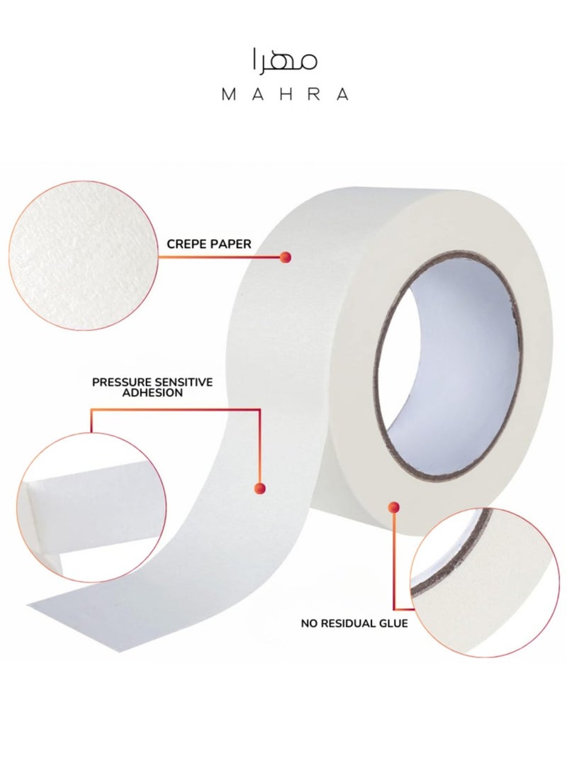 Generic Pack of 5 | White MaskingTape | Superior-Quality, Simple to Tear | Perfect for Painting, Crafts, DIY Tasks, Woodworking, Home Projects, and School Work | 2 Inches x 30 Yards per Roll  - Image 3