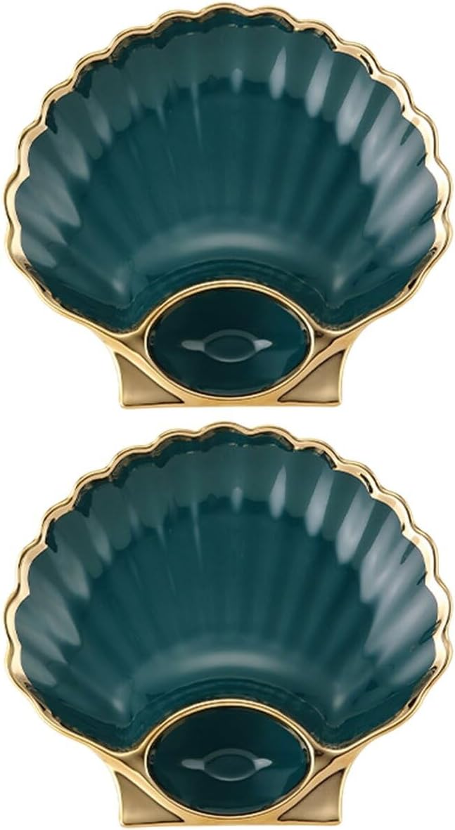 DOITOOL 2 pcs dumpling plate Sushi Plates cute serving plate dessert dish fruits plates chip plate with dip French Fries Plate salad japanese plates Dipping Bowl ceramics shell jewelry - Image 1