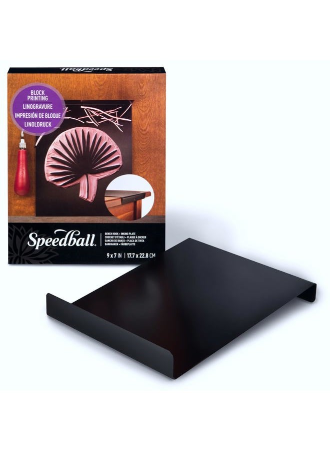 Speedball Bench Hook and Inking Plate for Block Printing Carving, 9"x7", Made in USA  - Image 1