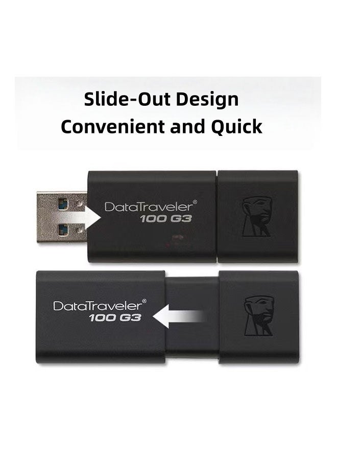 DataTraveler®100 G3 Sliding-Cover USB Flash Drive, 128GB. Stylish Design with Broad Compatibility via USB 3.1. - Image 3