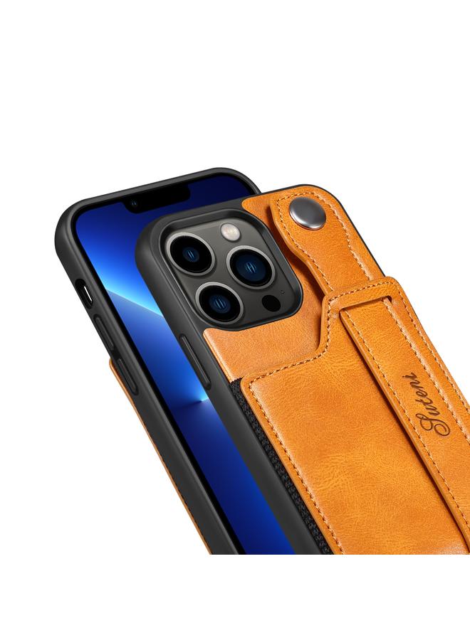 Suteni Case For iPhone 14 Pro 215 Wrist Strap PU Phone Case - Image 5