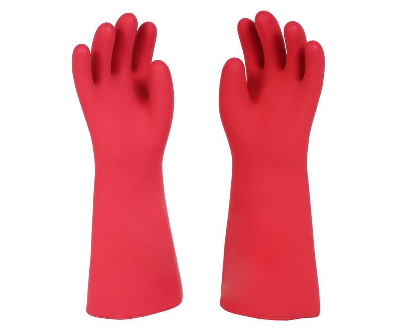 Jupiter Industries Gauntless Safety Gloves for Electric Work Insulated Hand Rubber 15Kva Electrical Hand Gloves Shockproof - Shock Proof Gloves Color may Vary - Pack of 1 - Image 1