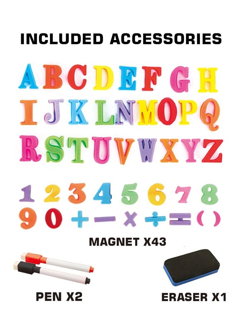 Little Story - Double Sided 2-In-1 Blocks Table And Magnetic Learning Board Set With Chair - Multicolor - Image 1