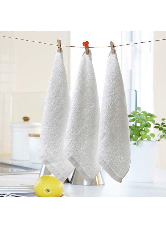 Foraineam Foraineam 15 Pack 10 x 10 inch Facial Washcloths Ultra Soft Bamboo Fiber Baby Bath Towels Face Cloths  - Image 3