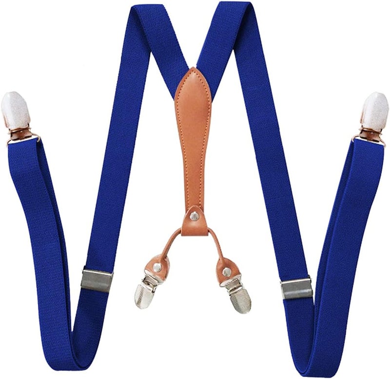 AYOSUSH Elastic Suspenders for Women Thin Y Back 4 Clip Skinny Ladies Suspenders - Image 2