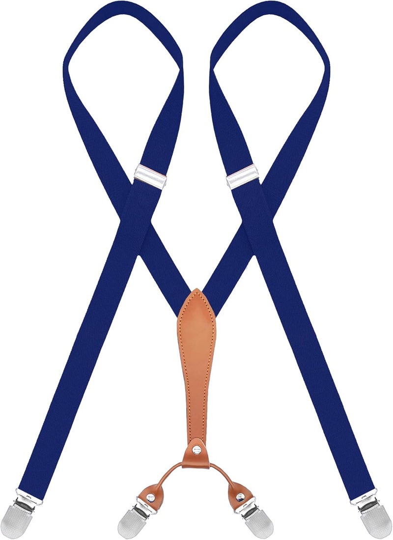 AYOSUSH Elastic Suspenders for Women Thin Y Back 4 Clip Skinny Ladies Suspenders - Image 1