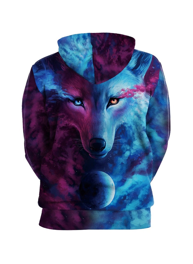 Loquat Digital Printed Loose Hooded Sweater  - Image 2