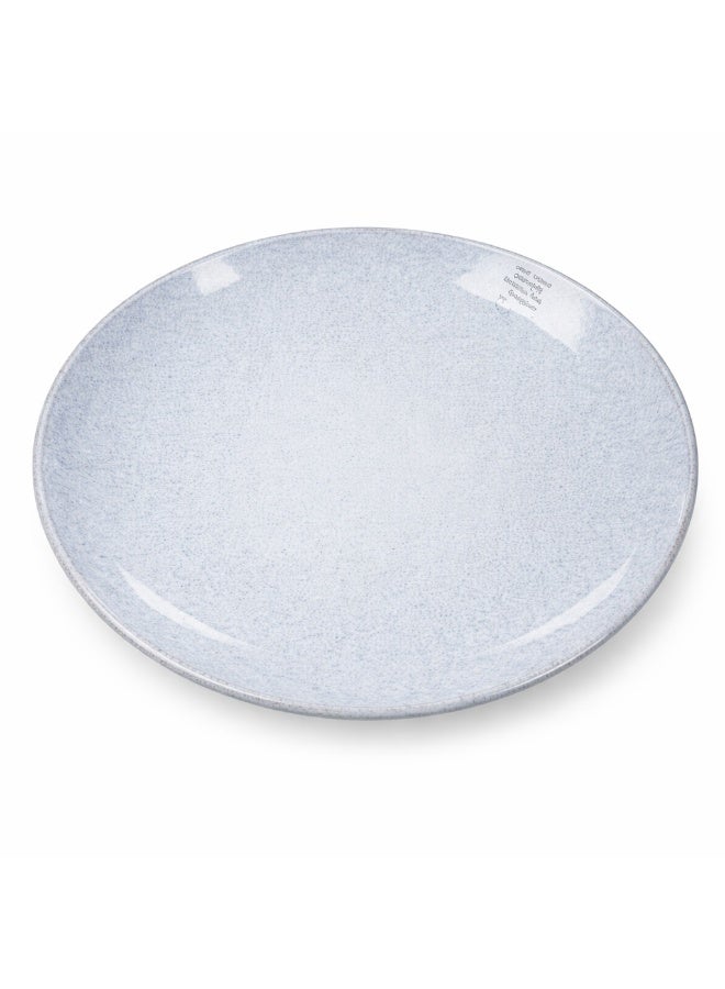 طبق عشاء سيراميك أزرق منقط – طبق تقديم دائري بنقشة مرقطة للباستا والسلطة والحلويات – أدوات مائدة عصرية بسيطة للمنزل والمطاعم والمقاهي.