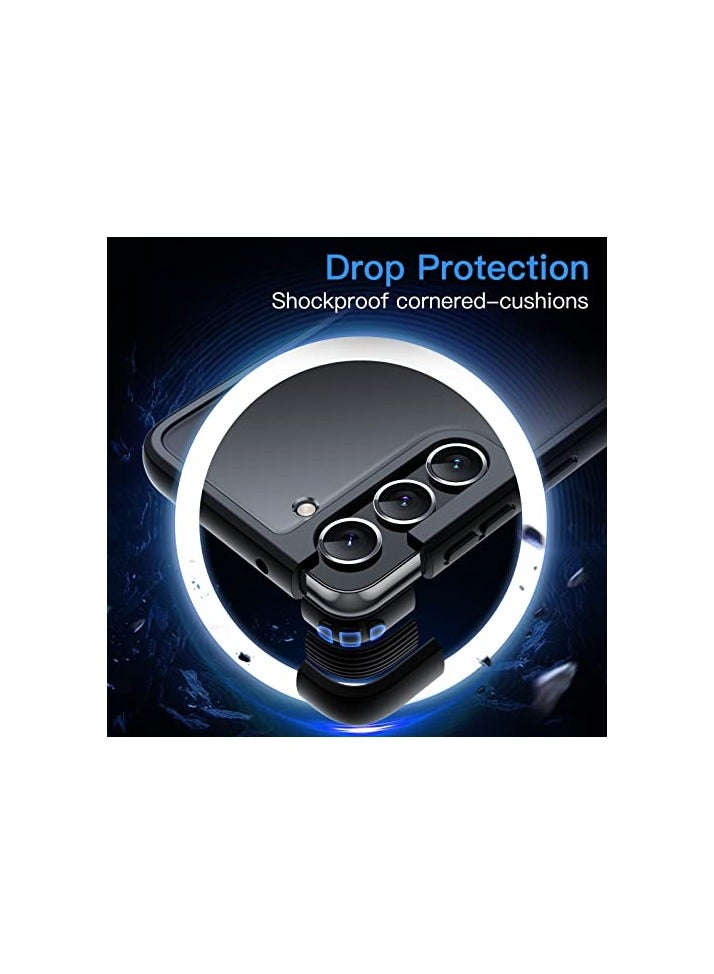 JETech 5 in 1 Matte Case for Samsung Galaxy S23 5G 6.1-Inch with 2 Screen Protector and 2 Camera Lens Protector, Translucent Back Protective Phone Cover, Tempered Glass Film (Black) - Image 5