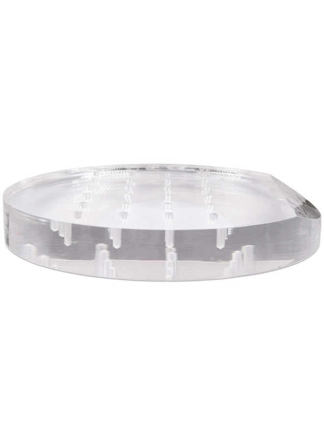 Pana - Nail Drill Bit Holder Stand Display Organizer- Dust Proof Storage Container Box Case Tools For Home Use Or Nail Salon - (24 Holes, Round (Clear)) - Image 1