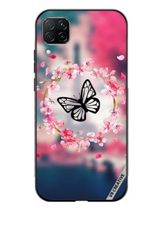 VR CREATIVE Protective Case Cover For Huawei Nova 7i/P40 Lite Butterfly in Flower Ring Design Multicolour  - Image 1