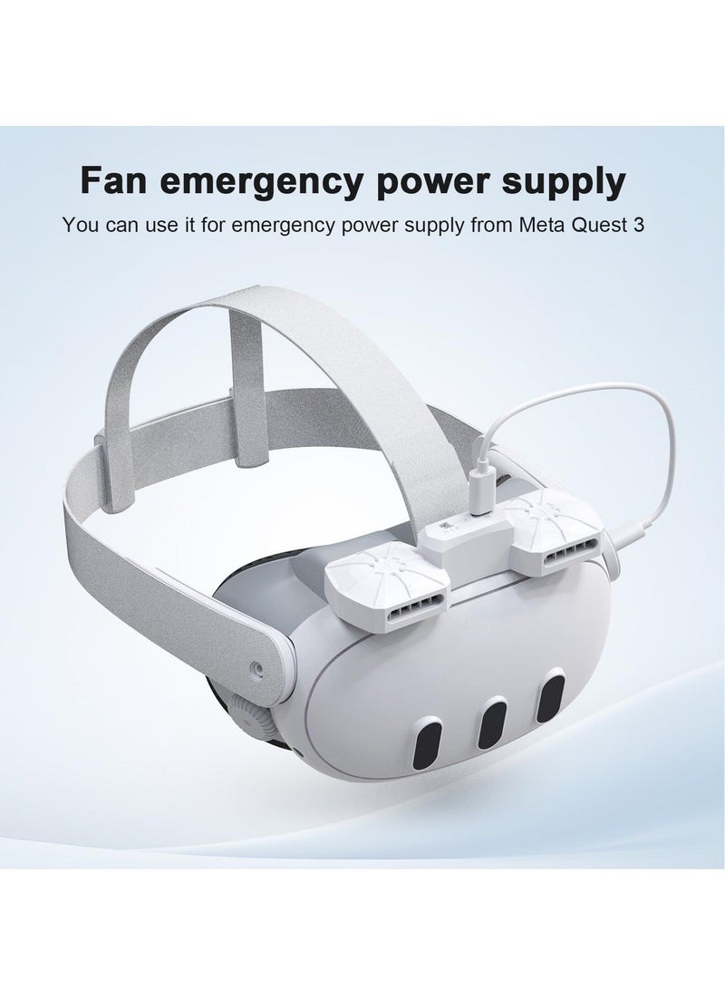 Face Pad Cooling Fan for Meta Quest 3, Air Circulation Face Cushion Replacement, Prevent Lens Fogging and Relieve Hot Air - Image 4