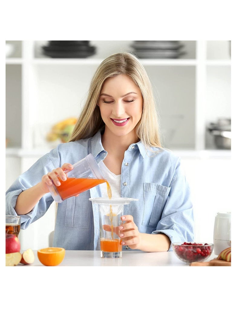KASTWAVE - Mesh Strainer, 200 Mesh Kitchen Food Filter Mesh, Ultra-Fine Nylon Mesh Strainer Plastic Sieve Fine Mesh Filter Spoon Compatible with 5'' Funnels, for Filtering Coffee Juice Oils Soy Milk Yogurt Honey - Image 1