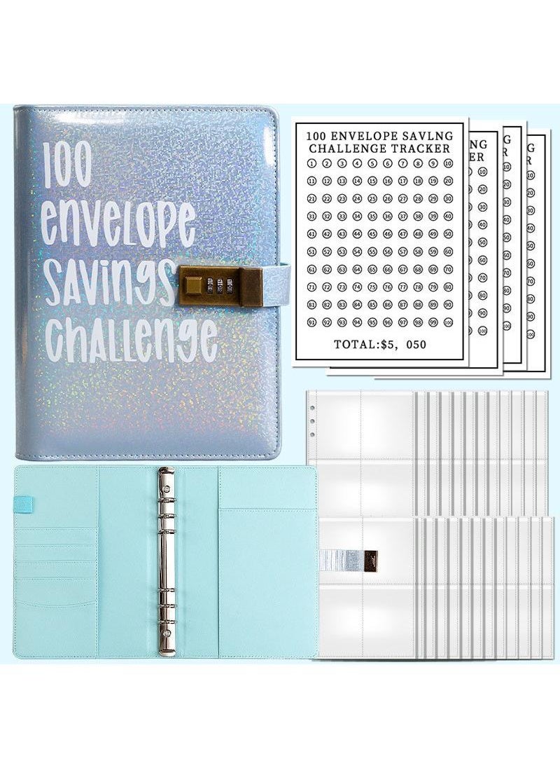 Generic 100 Envelopes Money Saving Challenge 100 Envelope Challenge Binder 100-Day Envelope Challenge Kit Money Saving Binder Easy and Funny Way to Save Budget Planner Savings Book  - Image 1