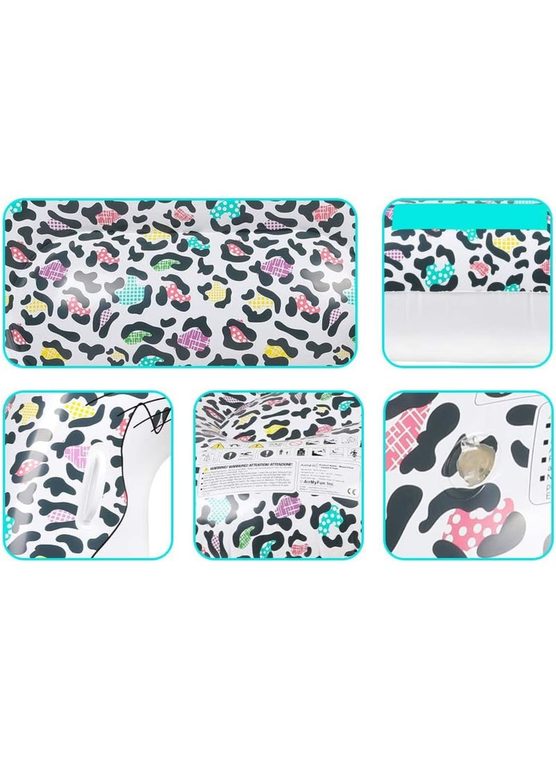 Zikra Pool Float for Adults Inflatable, Giant Pool Lounge Swimming Pool Leopard Shape Inflatable Mount Floating Row, Thickened Inflatable Pool Float, Summer Water Pool Toys - Image 5