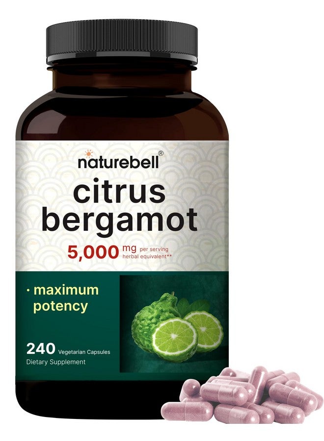 نايتشر بيل ناتشر بيل، برغموت الحمضيات، ما يعادل ٥٠٠٠ ملغ، ٢٤٠ كبسولة نباتية | مستخلص فواكه قوي ٢٥:١ - مستوى عالٍ من مضادات الأكسدة - مكمل غذائي لدعم القلب والمناعة - نباتي، غير معدل وراثيًا - Image 1