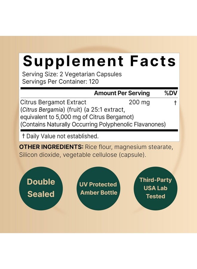 نايتشر بيل ناتشر بيل، برغموت الحمضيات، ما يعادل ٥٠٠٠ ملغ، ٢٤٠ كبسولة نباتية | مستخلص فواكه قوي ٢٥:١ - مستوى عالٍ من مضادات الأكسدة - مكمل غذائي لدعم القلب والمناعة - نباتي، غير معدل وراثيًا - Image 2