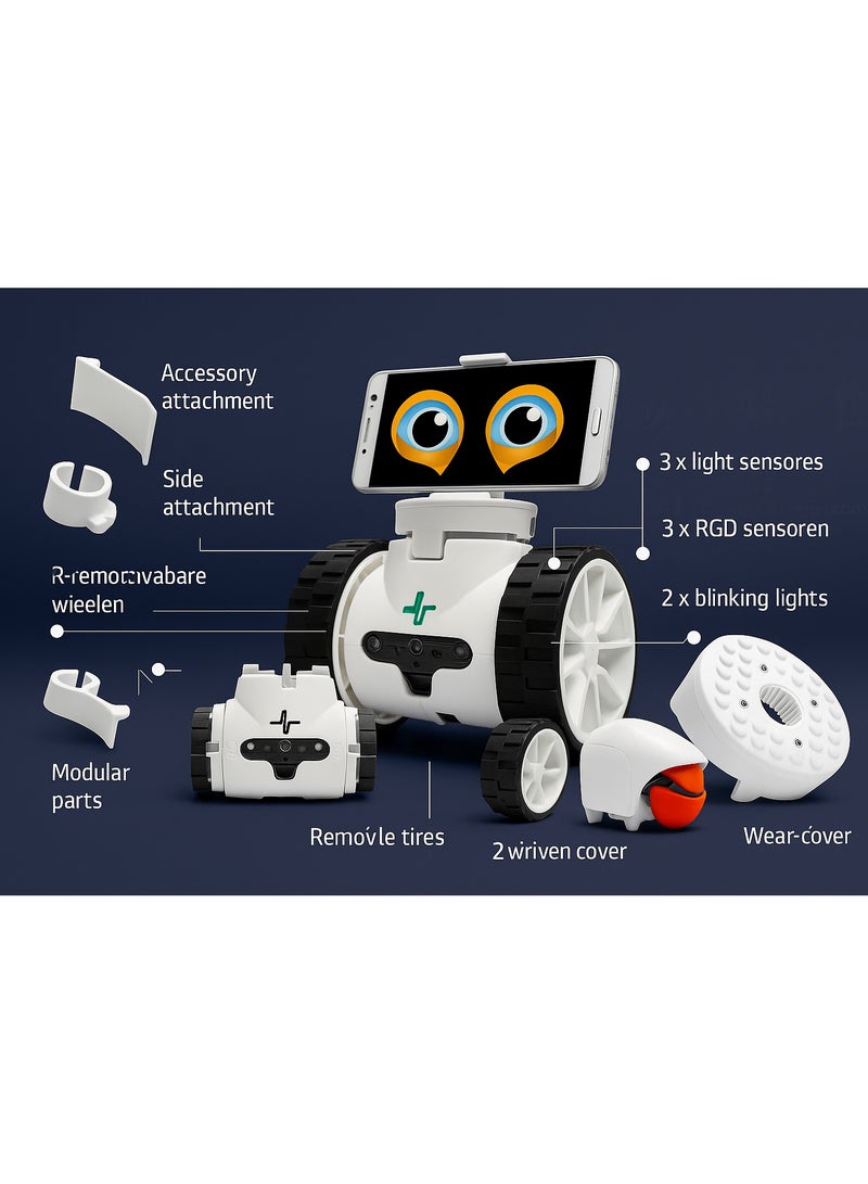 Shape Robotics Fable Go 2.5 is a modular robotics kit for STEAM education, enabling students to build, code, explore, and innovate with sensors, Blockly, Python, and 3D printing - Image 3
