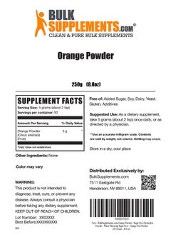 BULKSUPPLEMENTS.COM Orange Powder Sugar Free Electrolyte Powder Water Flavoring Sugar Free Orange Powder (250 Grams 8.8 Oz)  - Image 3