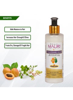 Khadi Mauri Herbal Conditioning Cream Shampoo For Dry & Damaged Hair Treatment & Deep Natural Conditioning, 210 Ml  - Image 2
