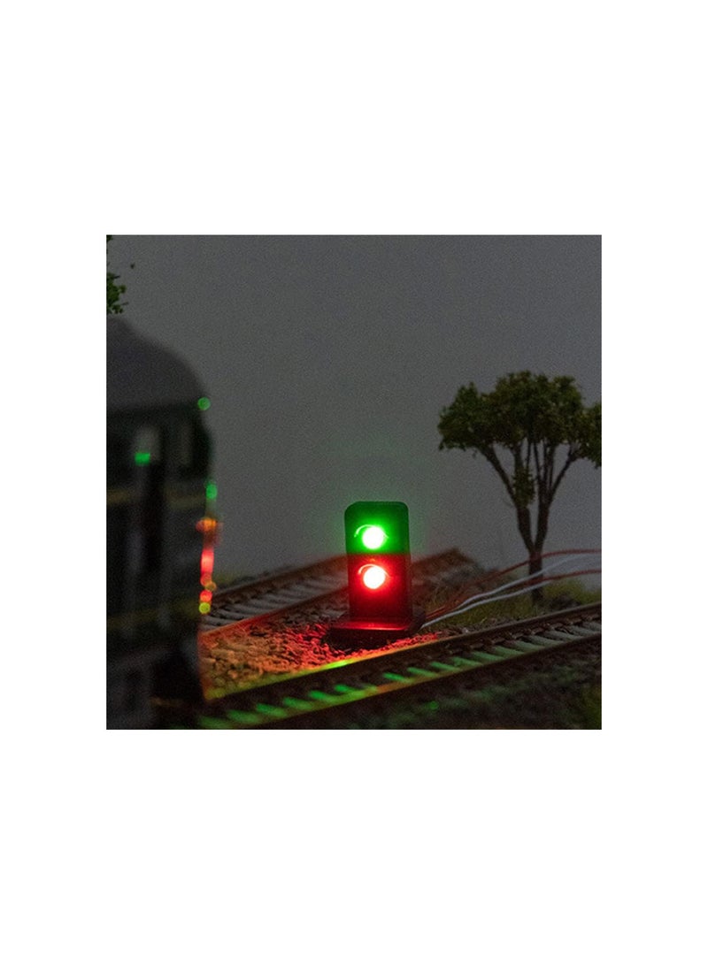 GGOOT 8Pcs Model Train Signals 2 Lights OO HO Scale Railroad LED Street Signal Lamp 20mm  - Image 5