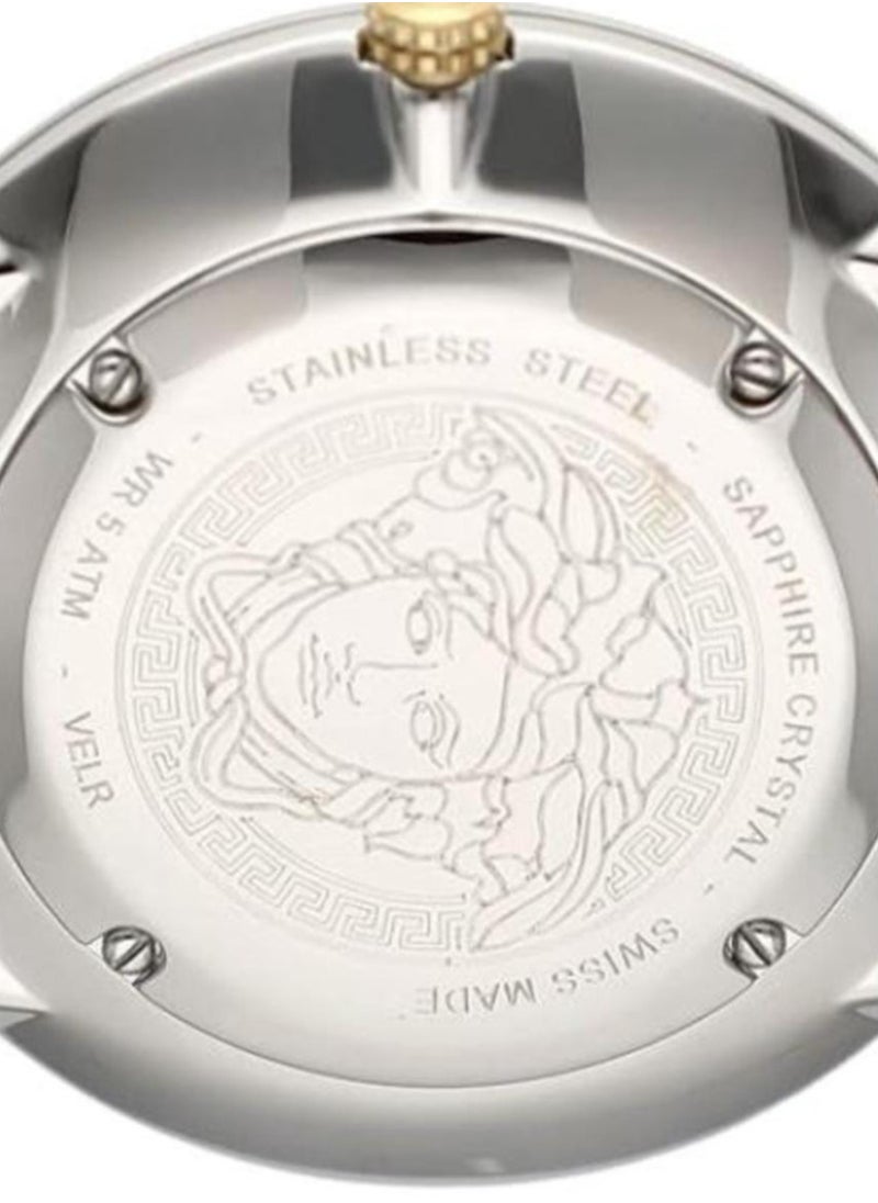 Versace Jeans - Versace Audrey Women's Stainless Steel Sapphire Glass Quartz Watch 38 mm Swiss Watch with Steel Bracelet and Versace Agency Box - Image 1