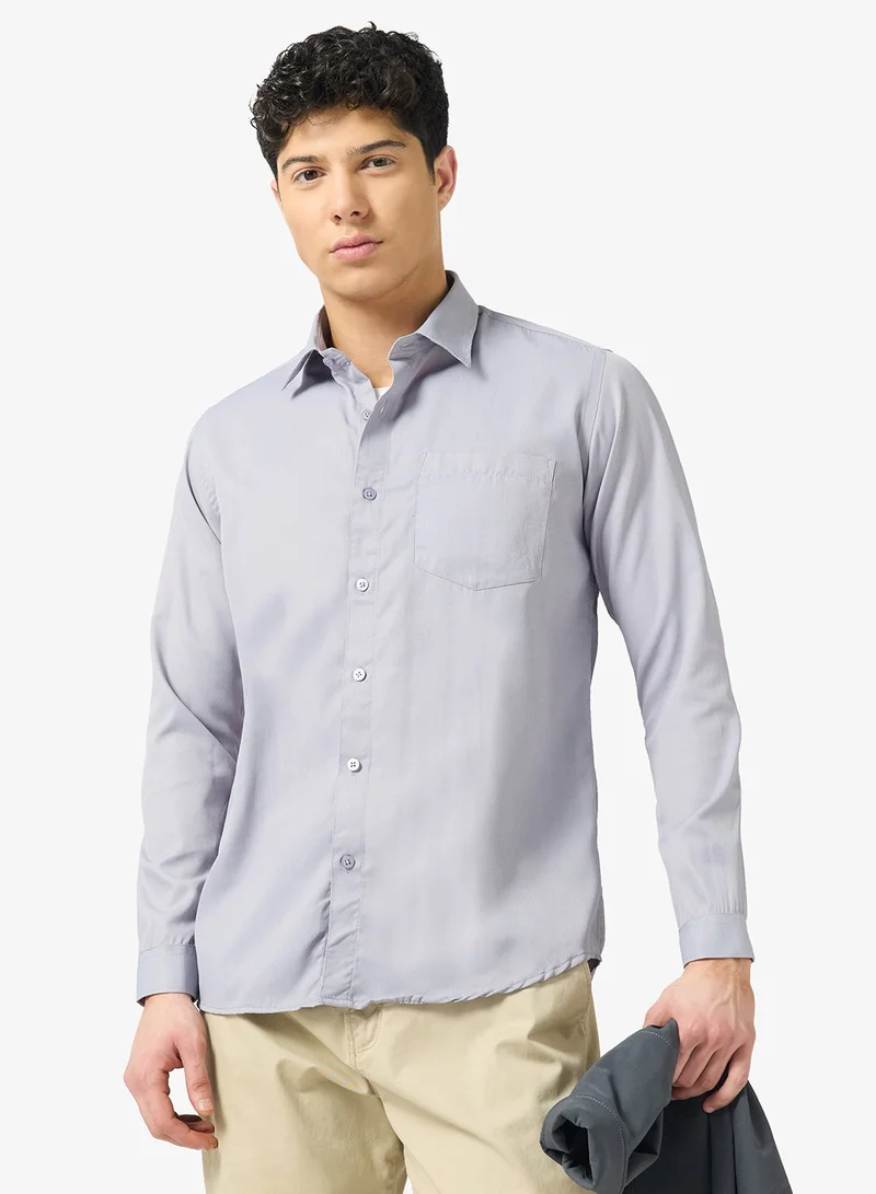 Robert Wood Men Plain Cotton Shirt