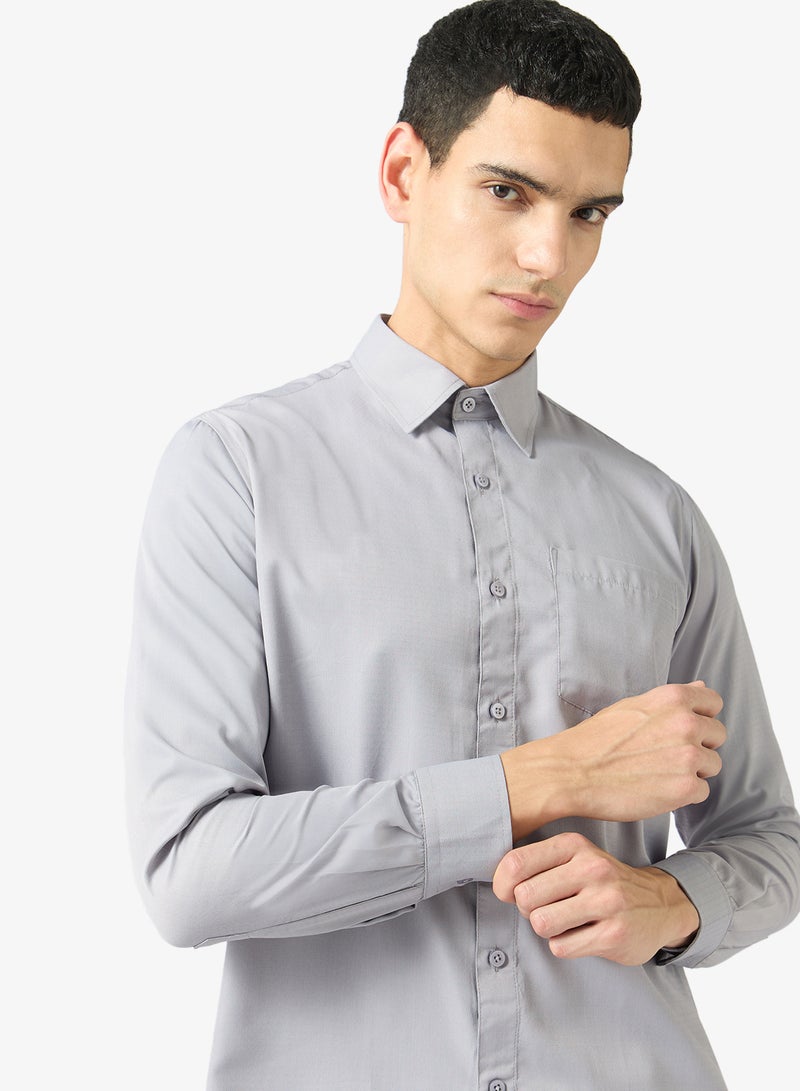 Robert Wood Men Plain Cotton Shirt - Image 4