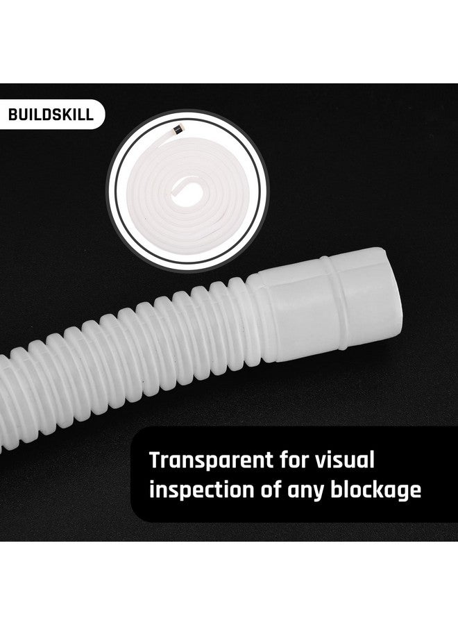 BUILDSKILL بيلد سكيل 5م أنبوب تصريف شفاف لمكيف الهواء المنفصل ومكيف الهواء النافذة، أنبوب تصريف مياه مكيف الهواء المتين، أنبوب تصريف مياه مخرج مكيف الهواء المرن، غلاف أنبوب مكيف الهواء المقاوم للتسرب، ملحقات مكيف الهواء سهلة التركيب - Image 2
