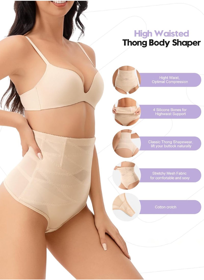 Rock Pow - Thong shapewear for Women Tummy Control High Waisted Thong Panties Girdle Tummy Control Body Shaper Underwear - Image 1
