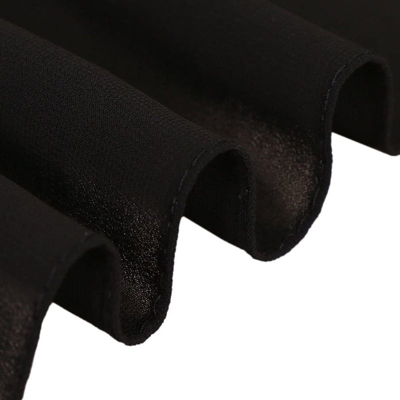 LMVERNA Chiffon Scarf Plain Thick Luxurious Soft Chiffon Hijab Long Shawl Wrap Scarf (Black) - Image 5