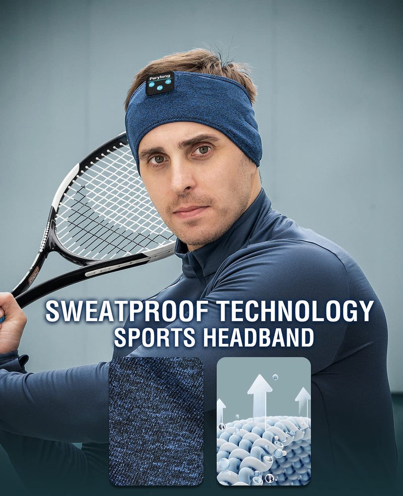 Perytong Sleep Headphones Wireless, Bluetooth Sports Headband Headphones with Ultra-Thin HD Stereo Speakers Perfect for Sleeping,Workout,Jogging,Yoga,Insomnia, Air Travel, Meditation (Deep Teal) - Image 3