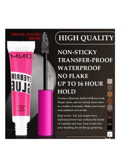 Excefore Brow Mascara,Brow Fast Sculpt,Waterproof, Transfer-proof, Brush to Fill in Eyebrows and Cover Gray Hairs, Cruelty Free, Light Medium Brown, 2 Pack, 09 transparent brow glue  - Image 2