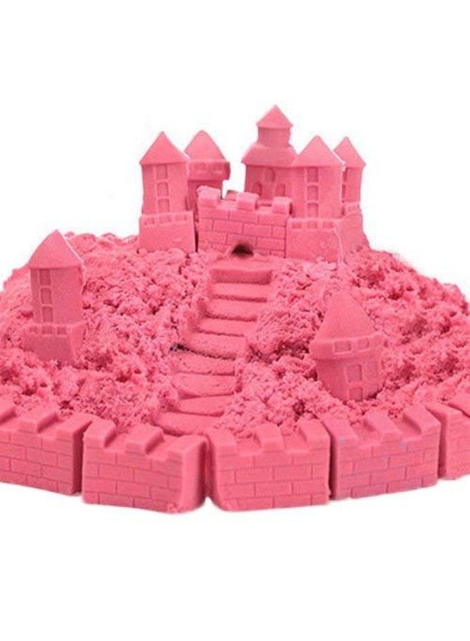 FunBlast Creative Sand for Kids - Natural Kinetic Sand Kit with Moulds for Kids Activity Toys, Soft Sand Clay Toys with Moulds for Kids, Boys, Girls (500 Gm Sand & 6 Pcs Mould) Pink - Image 5