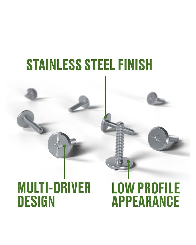 Hillman Combo Sidewalk Bolt, Hurricane Hardware, 100 Pieces, Rust-Resistant, Durable, Truss Head, (1/4" x 2") Stainless Steel (831494) - Image 4